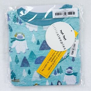 Little Sleepies Yeti Snow Day Friends Long Sleeve Two Piece Pajama Set 2T NWT